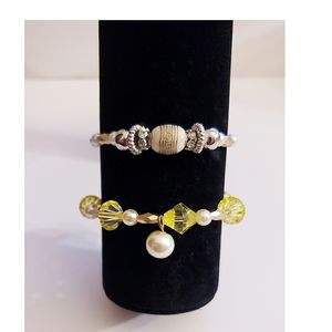 NEW 2 PIECE BEADED BRACELETS
